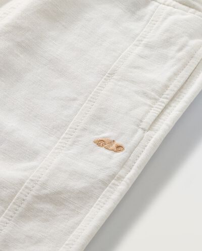 Pantaloni in misto lino neonato detail 1
