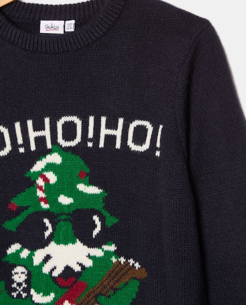 Girocollo tricot con stampa natalizia ragazzo single tile 1 