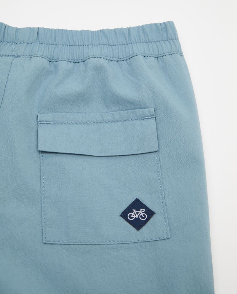 Shorts in puro cotone con risvolti neonato single tile 1 