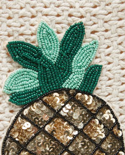 Borsa mare con intreccio crochet donna detail 1