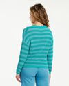 Maglione tricot a righe in misto viscosa donna
