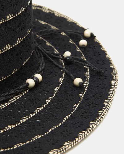 Cappello in cotone ricamato macramè donna detail 1