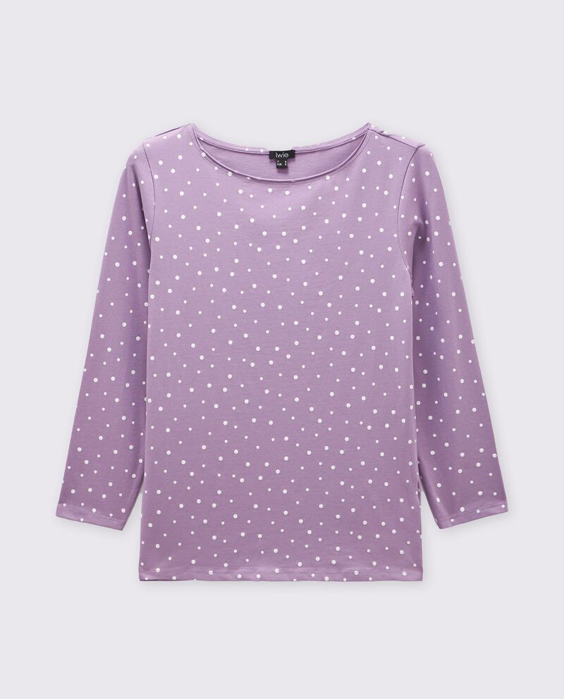 T-shirt in cotone stretch a pois donna cover