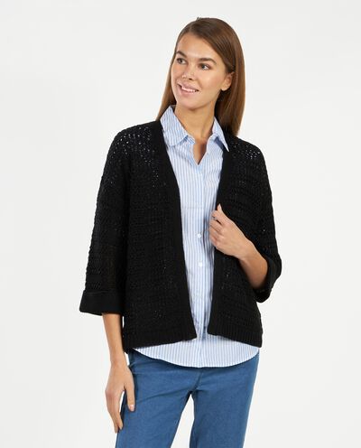 Cardigan aperto in tricot donna detail 1