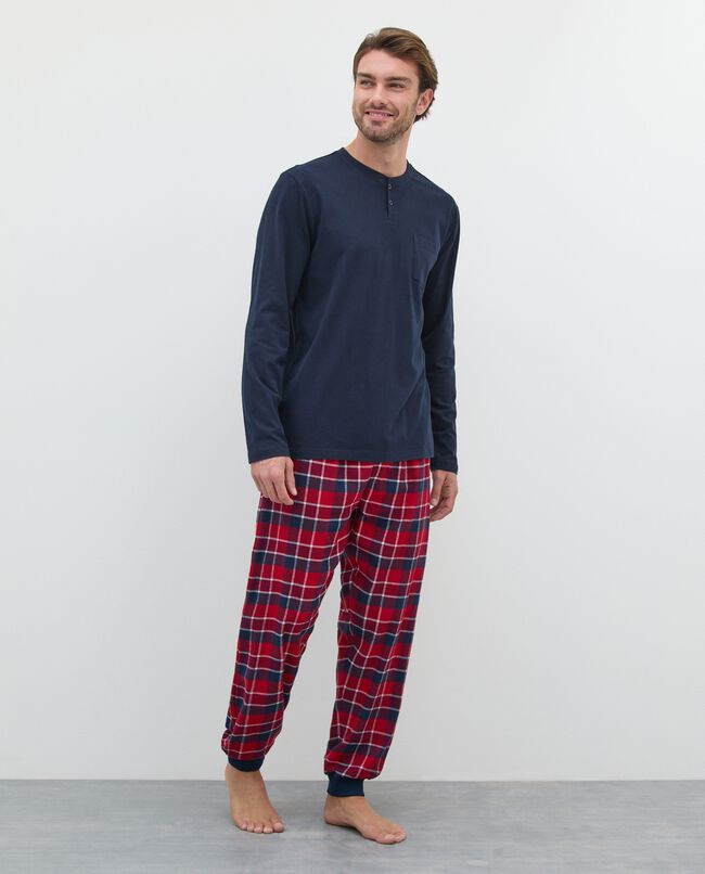 Pantalone pigiama in flanella di puro cotone uomo carousel 0