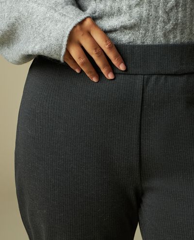 Pantaloni rigati in misto viscosa donna curvy detail 2