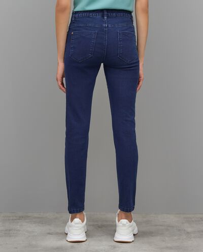 Jeans slim fit cinque tasche in misto cotone donna detail 1