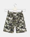 Shorts con stampa camouflage in popeline di cotone bambino