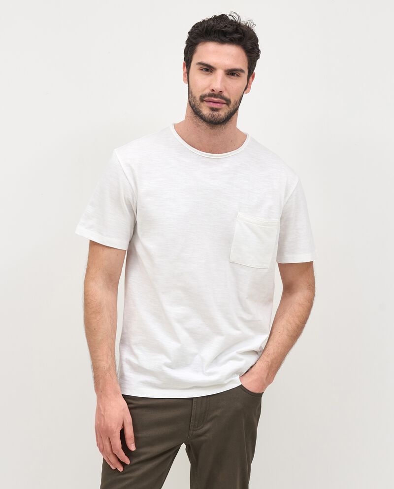 T-shirt in puro cotone con taschino uomo cover