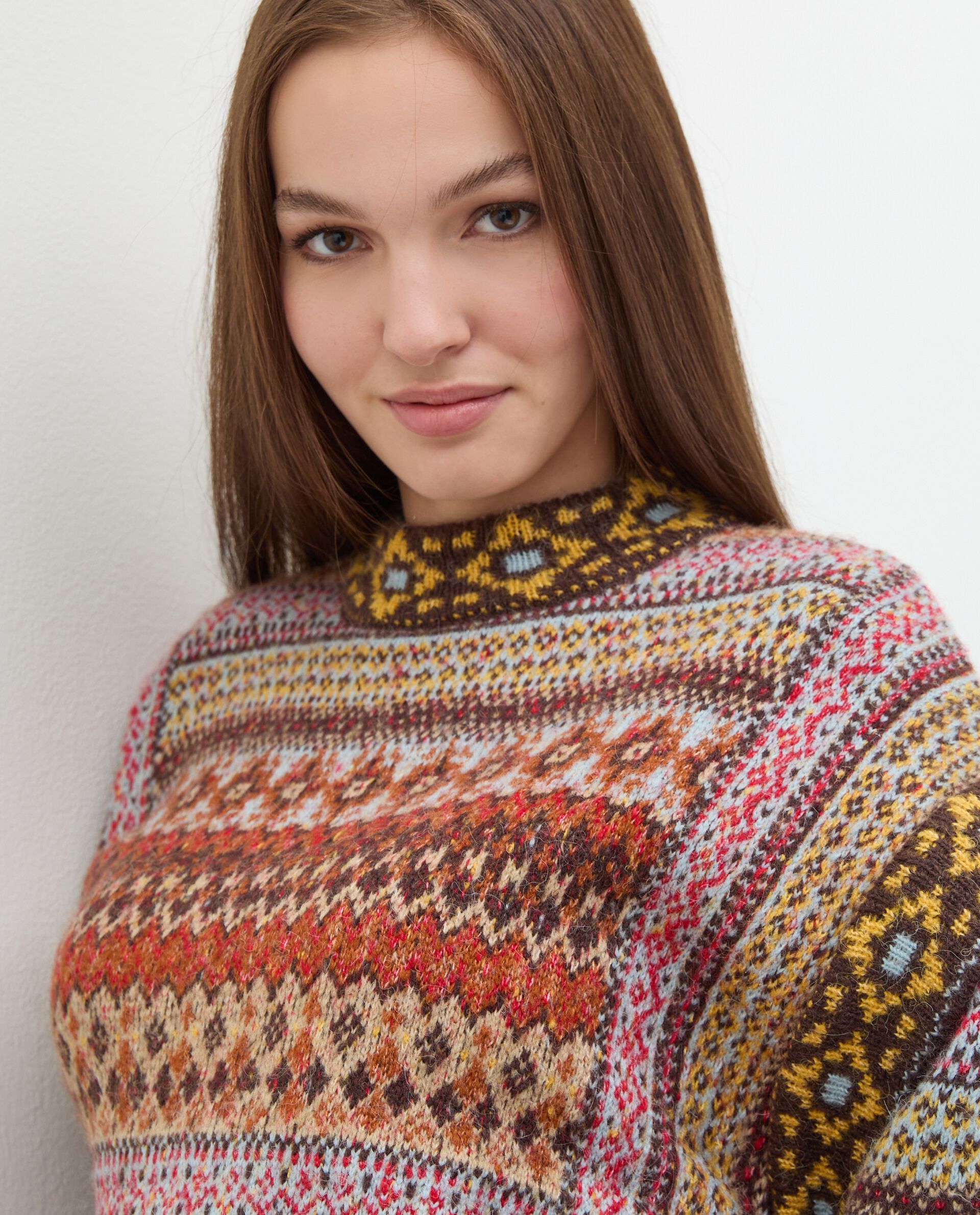Maglione in tricot girocollo donna