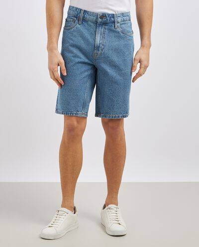 Shorts in denim di puro cotone uomo detail 1