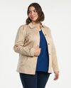 Giacca curvy in cotone misto lyocell donna