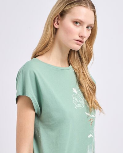 T-shirt in puro cotone con ricami donna detail 2