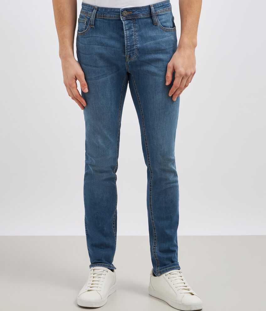 Jeans slim fit misto cotone uomo double 2 cotone