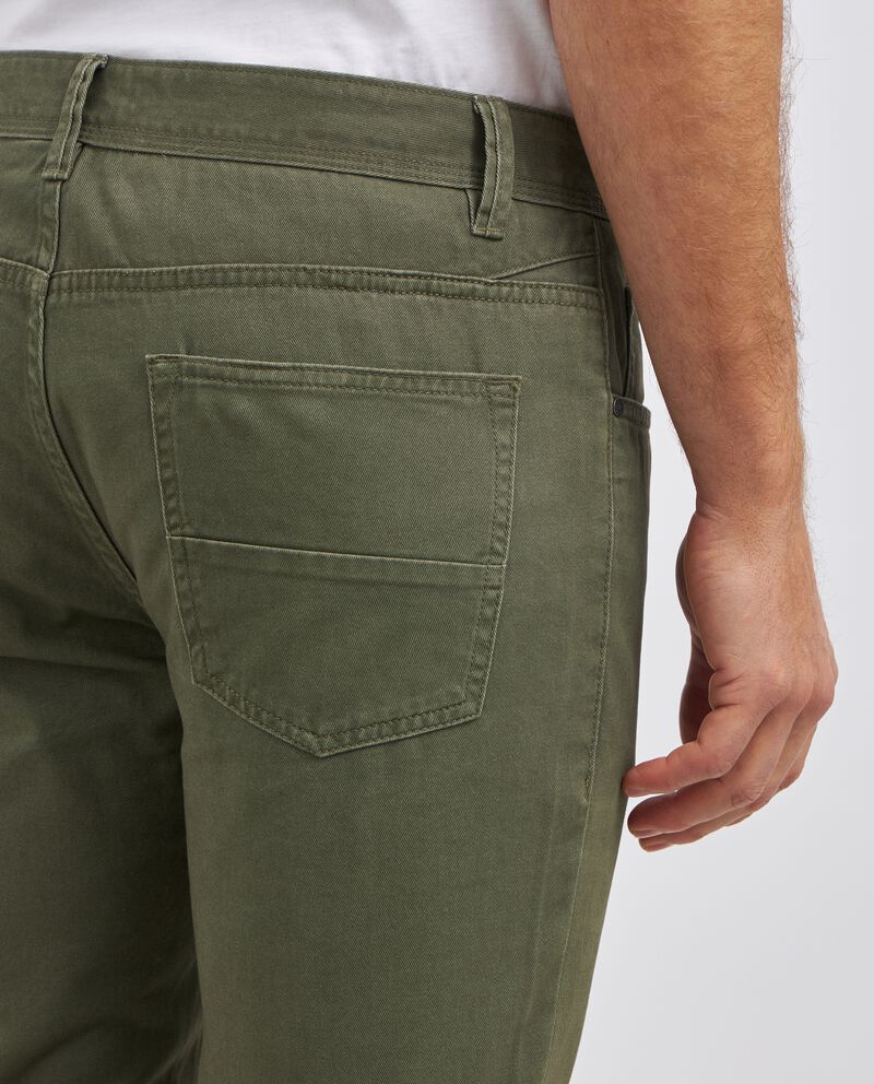 Pantaloni in puro cotone modello 5 tasche uomo single tile 2 