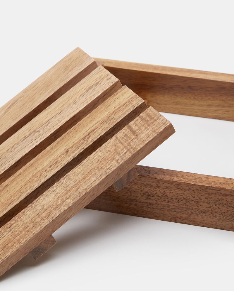 Piatto portasapone in legno di acacia single tile 1 