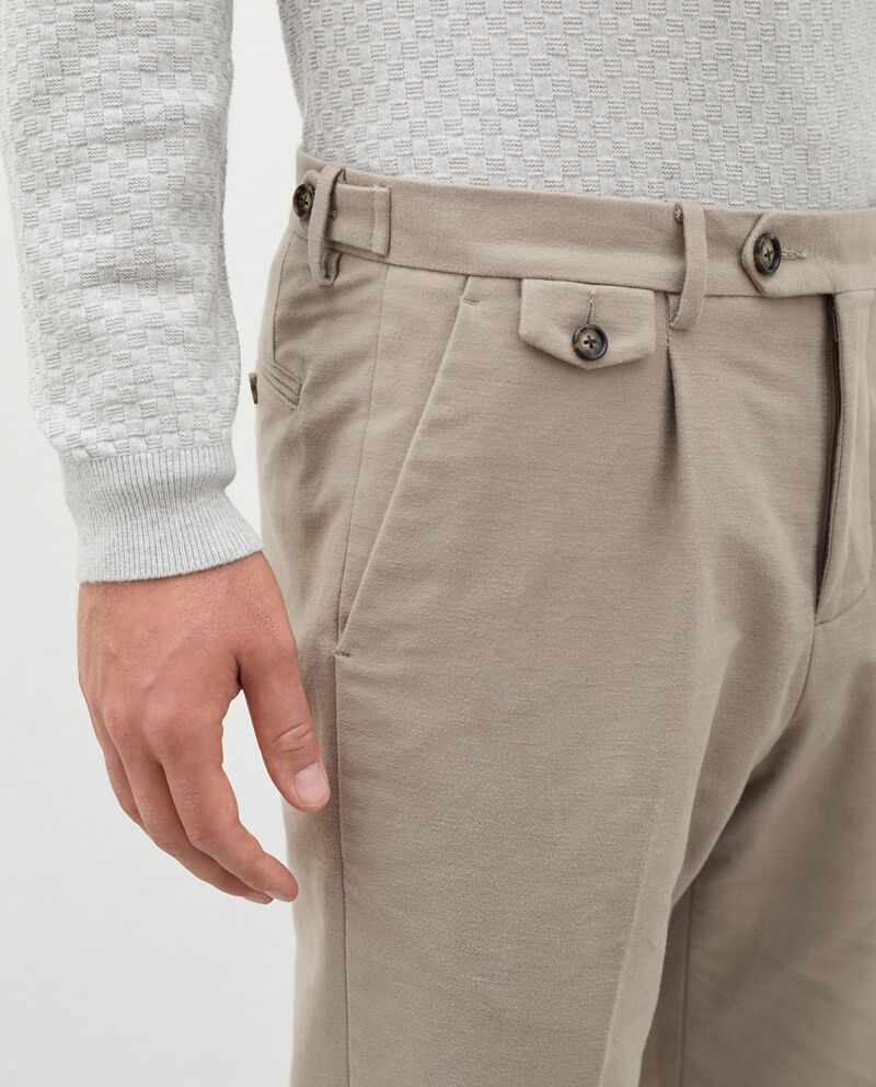 Pantaloni in puro cotone uomodouble bordered 2 
