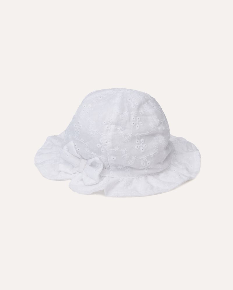 Cappello in puro cotone sangallo neonatadouble bordered 0 cotone