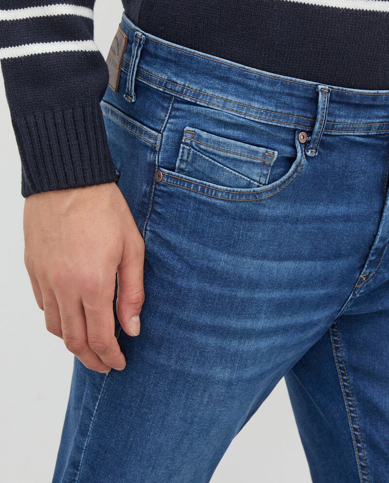 Jeans 5 tasche in cotone stretch uomo single tile 2 