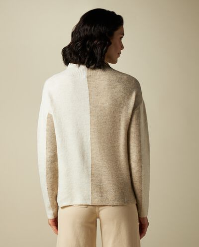 Tricot in misto lana bicolor donna detail 1