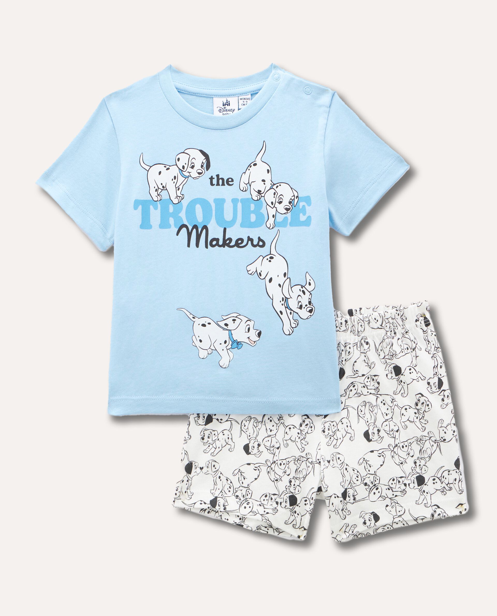 Set pigiama in puro cotone con stampe neonato