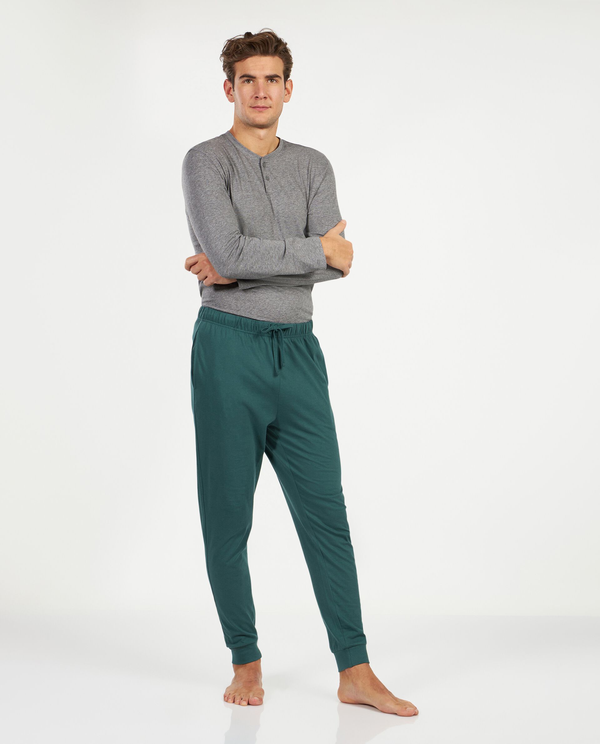 Pantaloni pigiama in jersey di cotone uomo