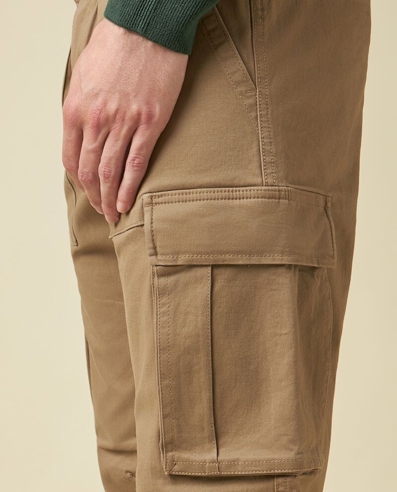 Pantalone cargo in cotone stretch uomo single tile 2 cotone