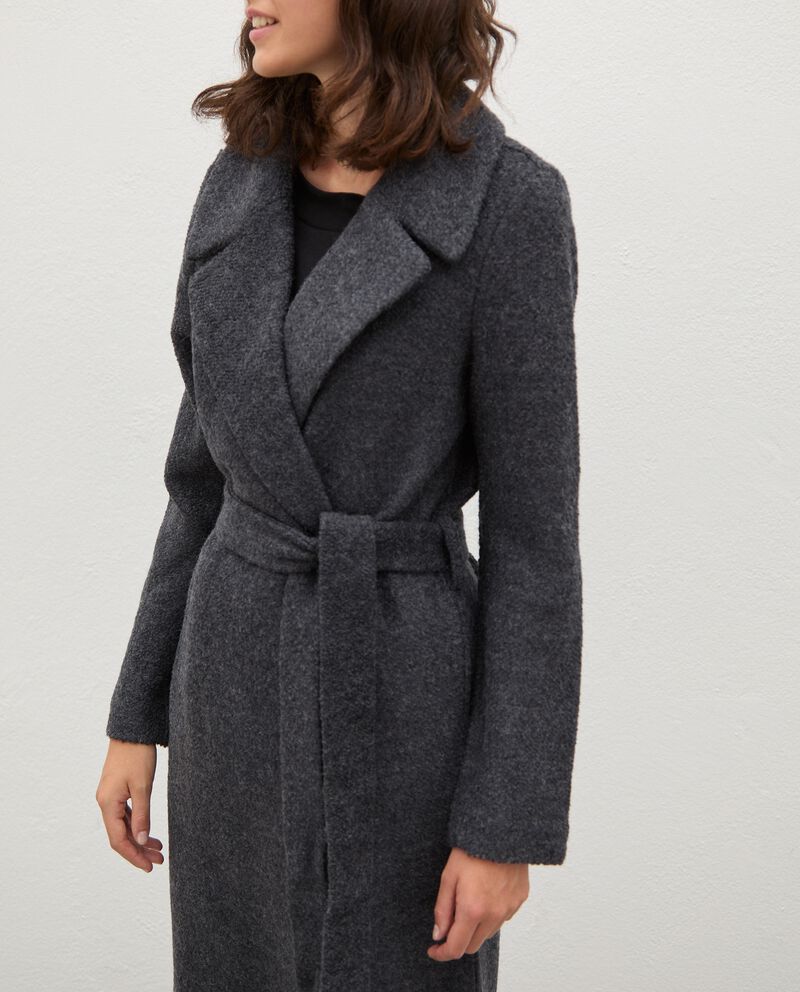 Cappotto in misto lana con cintura donnadouble bordered 2 lana