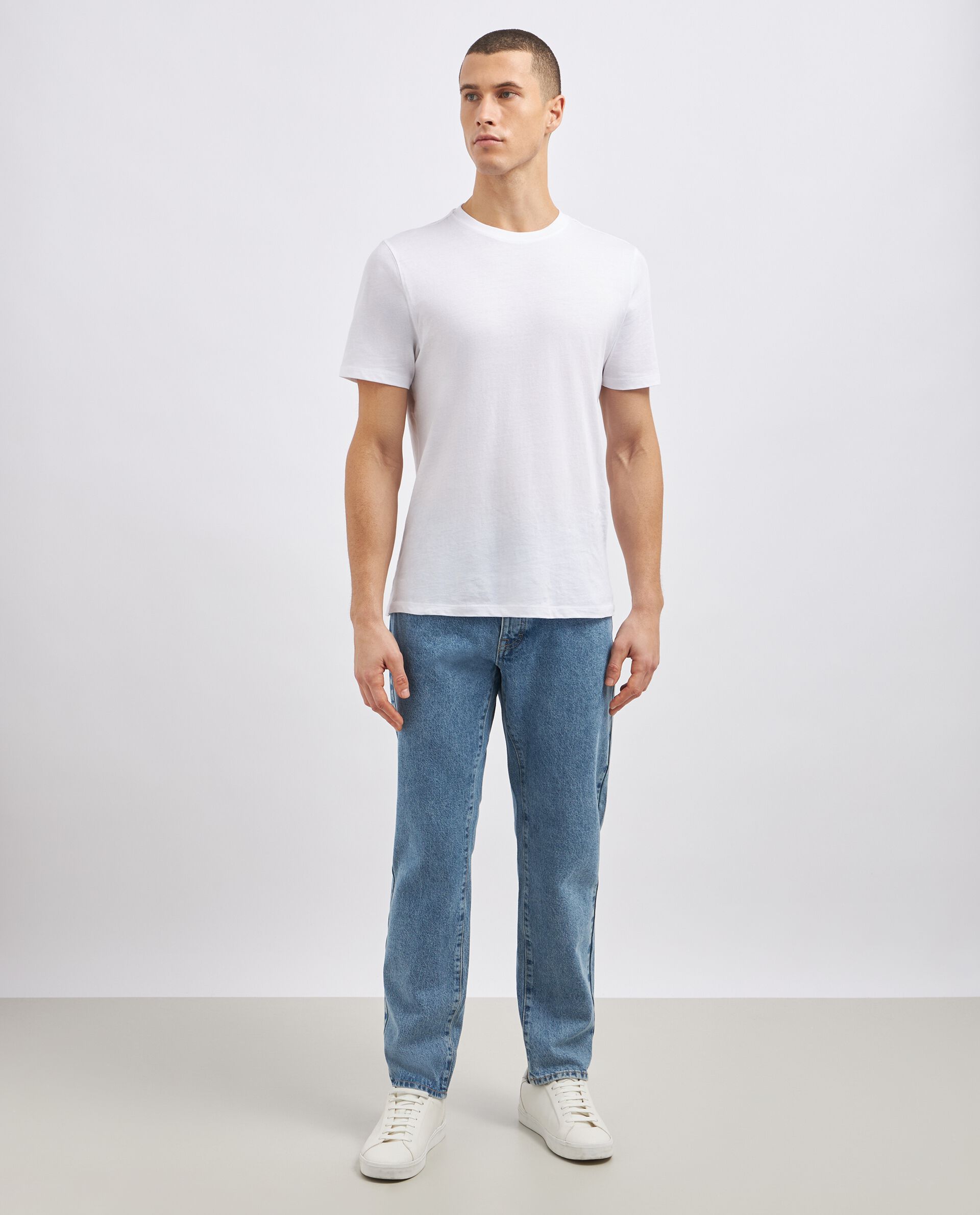 Jeans regular fit in puro cotone uomo