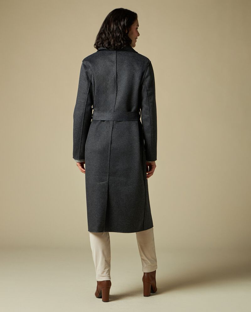 Cappotto in misto lana con cintura donna single tile 1 