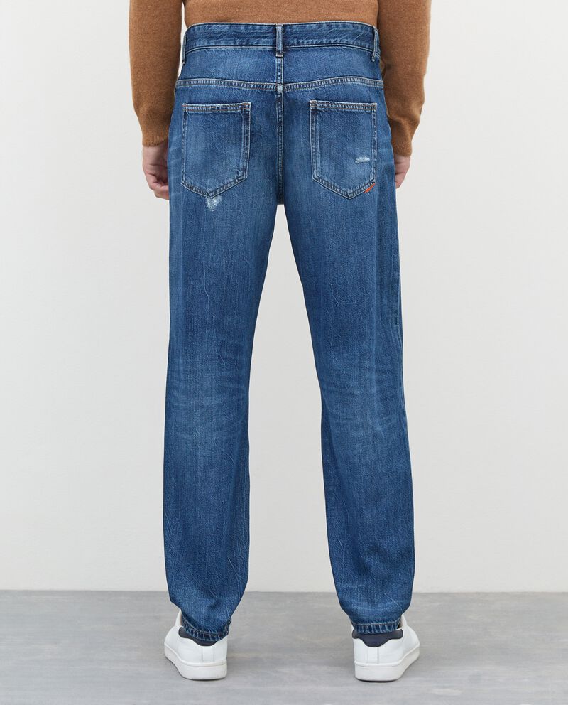 Jeans strappati regular fit uomo single tile 1 cotone