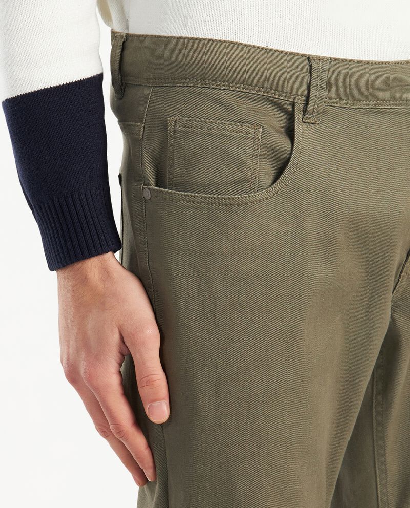 Pantaloni in twill di cotone uomo single tile 2 