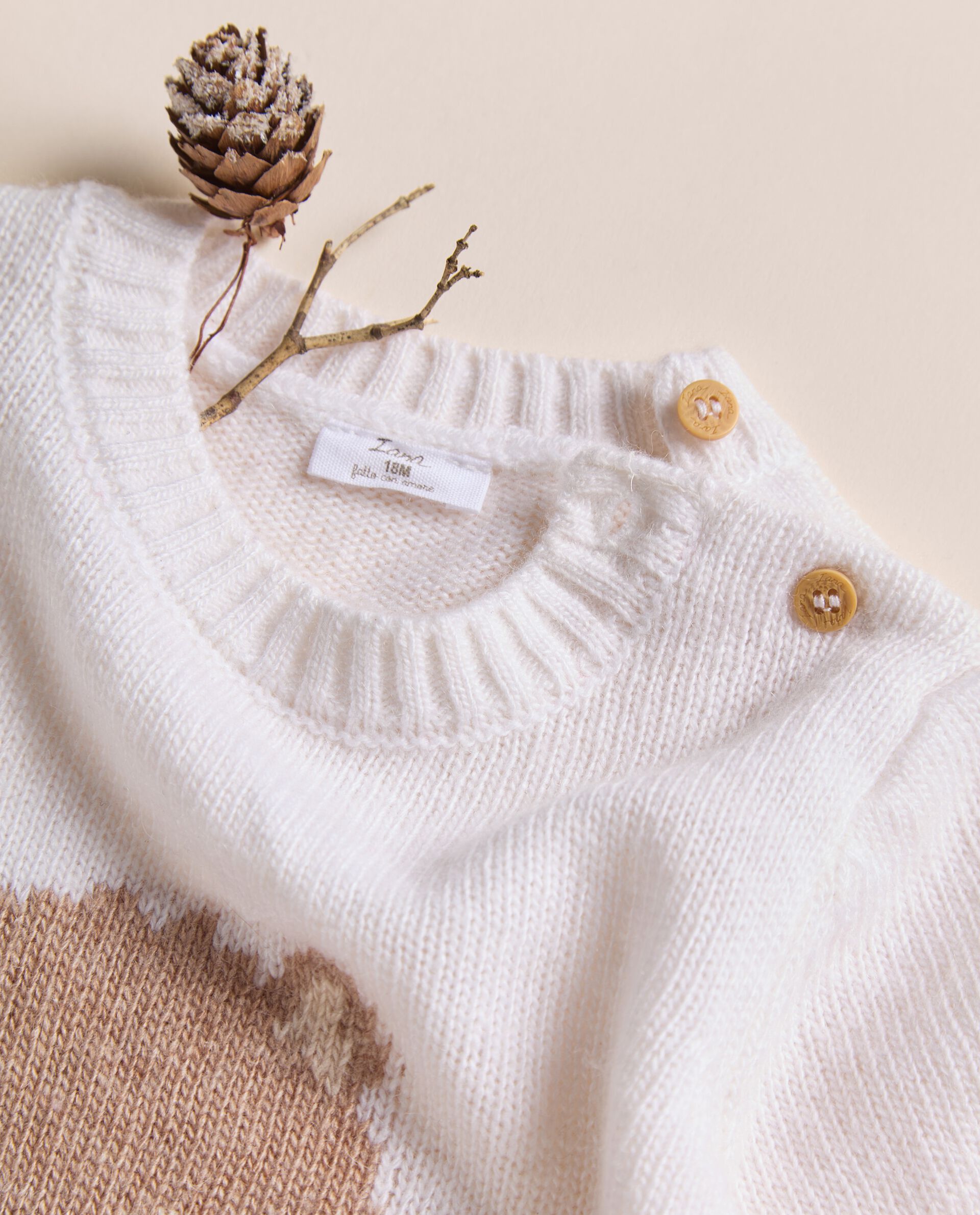Maglioncino in misto lana merino e cashmere IANA neonato