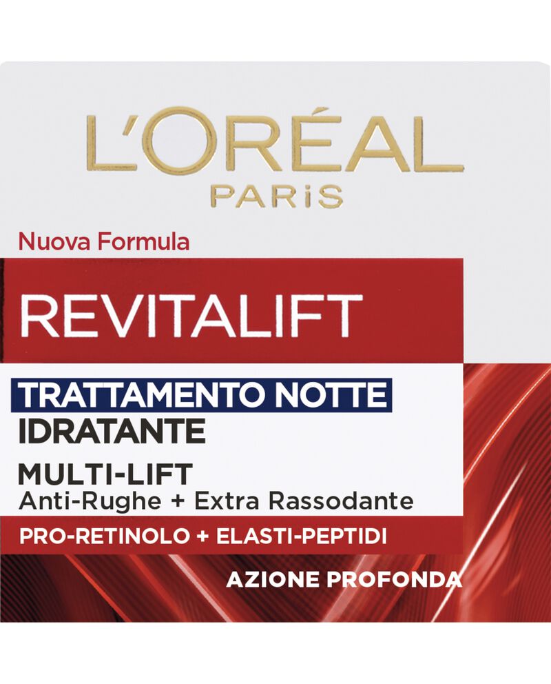 L'Oréal Paris Revitalift Notte Trattamento Notte Idratante Multi-Lift Anti-rughe Extra Rassodante con Pro-Retinolo ed Elasti-peptidi, 50 ml. single tile 1 