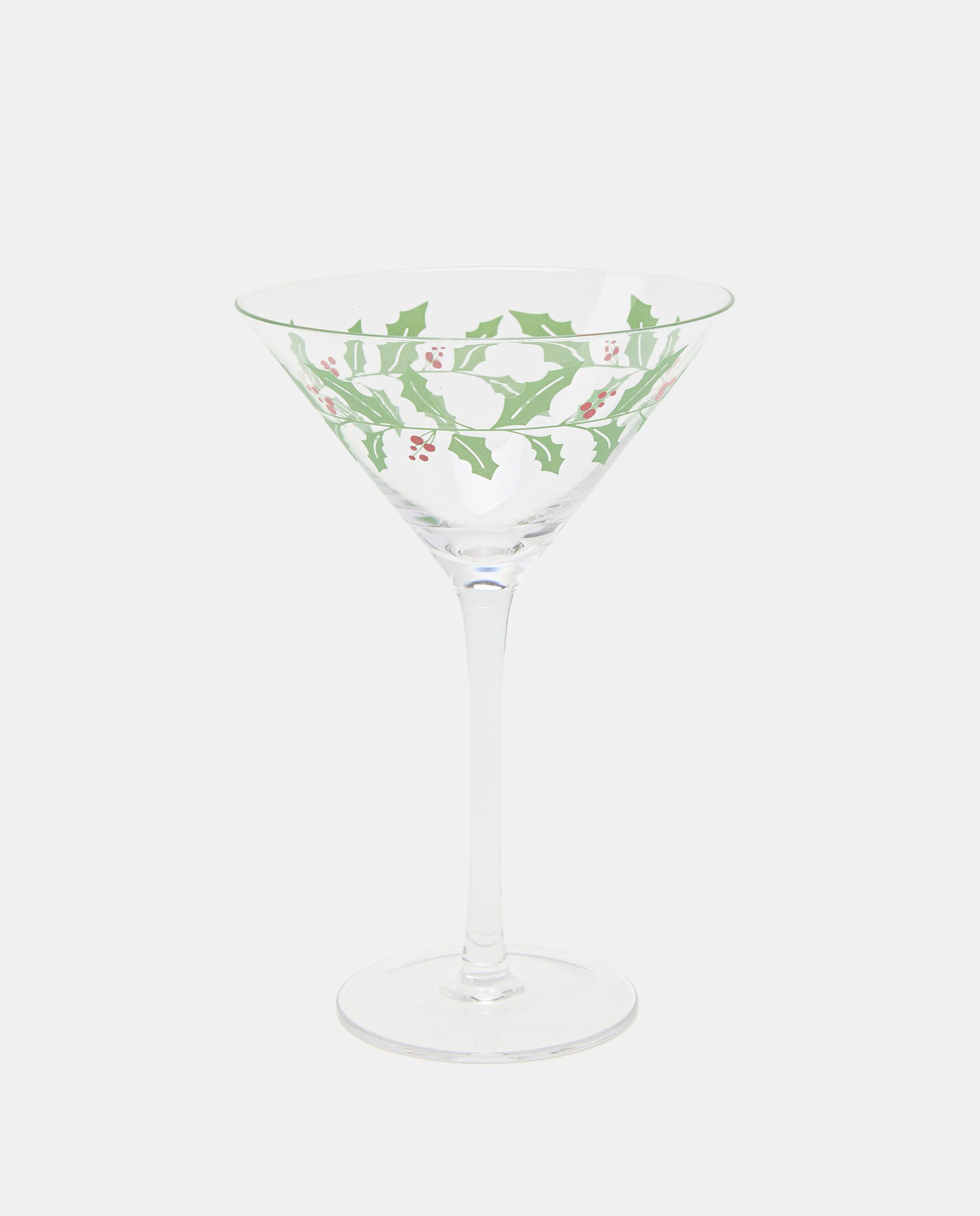 Bicchiere da Martini cocktail con fantasia natale