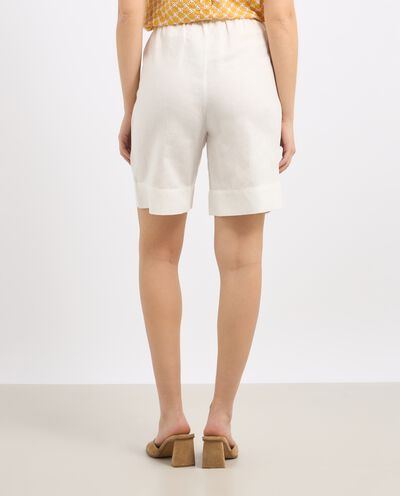 Shorts in misto lino donna detail 1