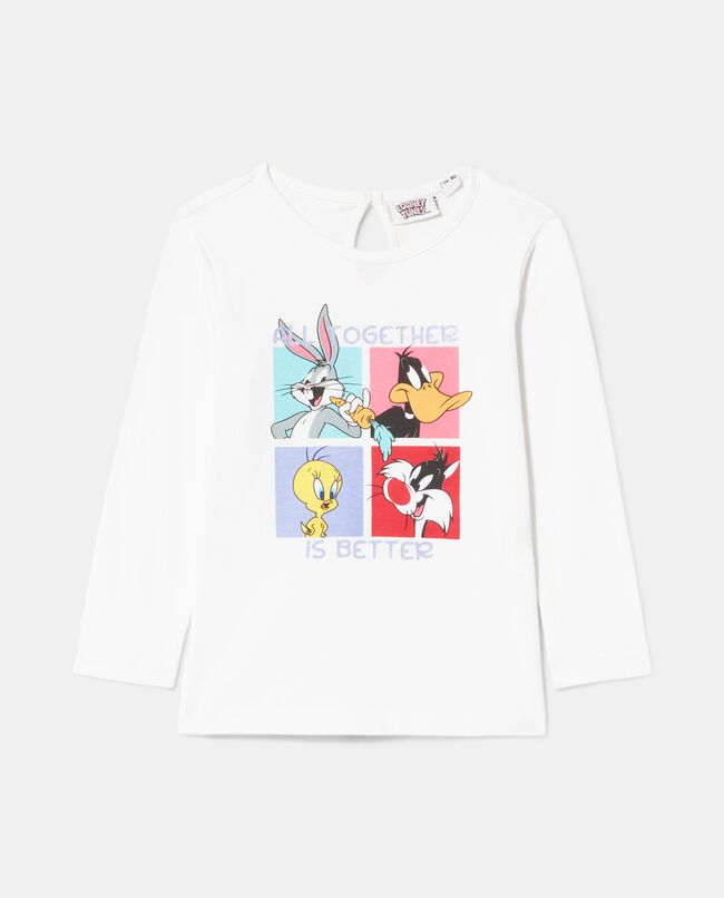 T-shirt a manica lunga in puro cotone neonata carousel 0
