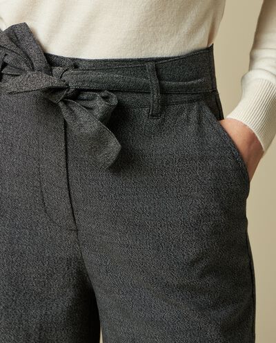Pantalone palazzo con cintura donna detail 2
