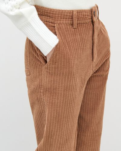 Pantaloni in velluto a coste di puro cotone donna detail 2