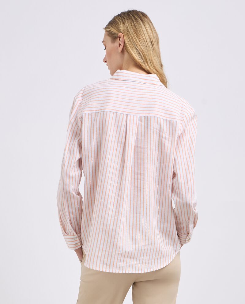 Camicia in misto lino e filo lurex donna single tile 1 