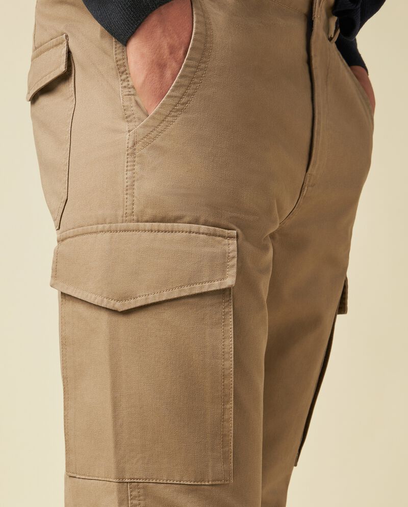 Pantalone cargo in puro cotone uomodouble bordered 2 