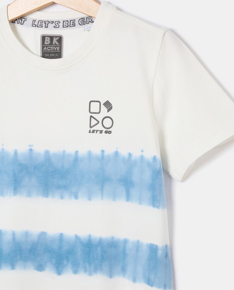 T-shirt con dettagli tie-dye in cotone elasticizzato bambinodouble bordered 1 