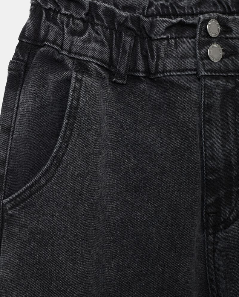 Jeans cropped con vita elasticizzata donnadouble bordered 1 cotone