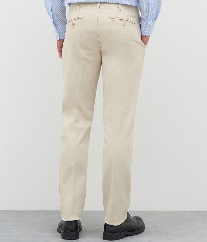 Pantaloni chino Rumford in tricotina twill di cotone uomo double 2 