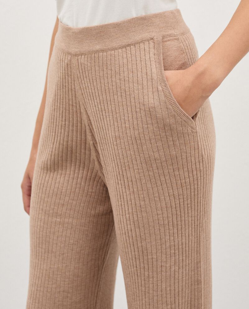 Pantaloni fitness a costine in maglia donna single tile 2 