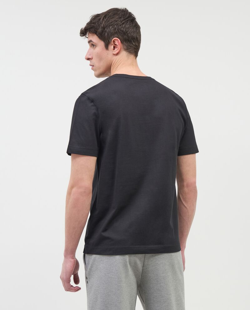 T-shirt in puro cotone con lettering uomo single tile 1 