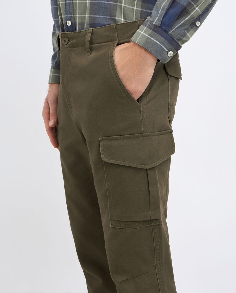 Pantaloni cargo in puro cotone uomo single tile 2 