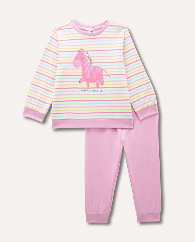 Set pigiama lungo in puro cotone neonata carousel 0