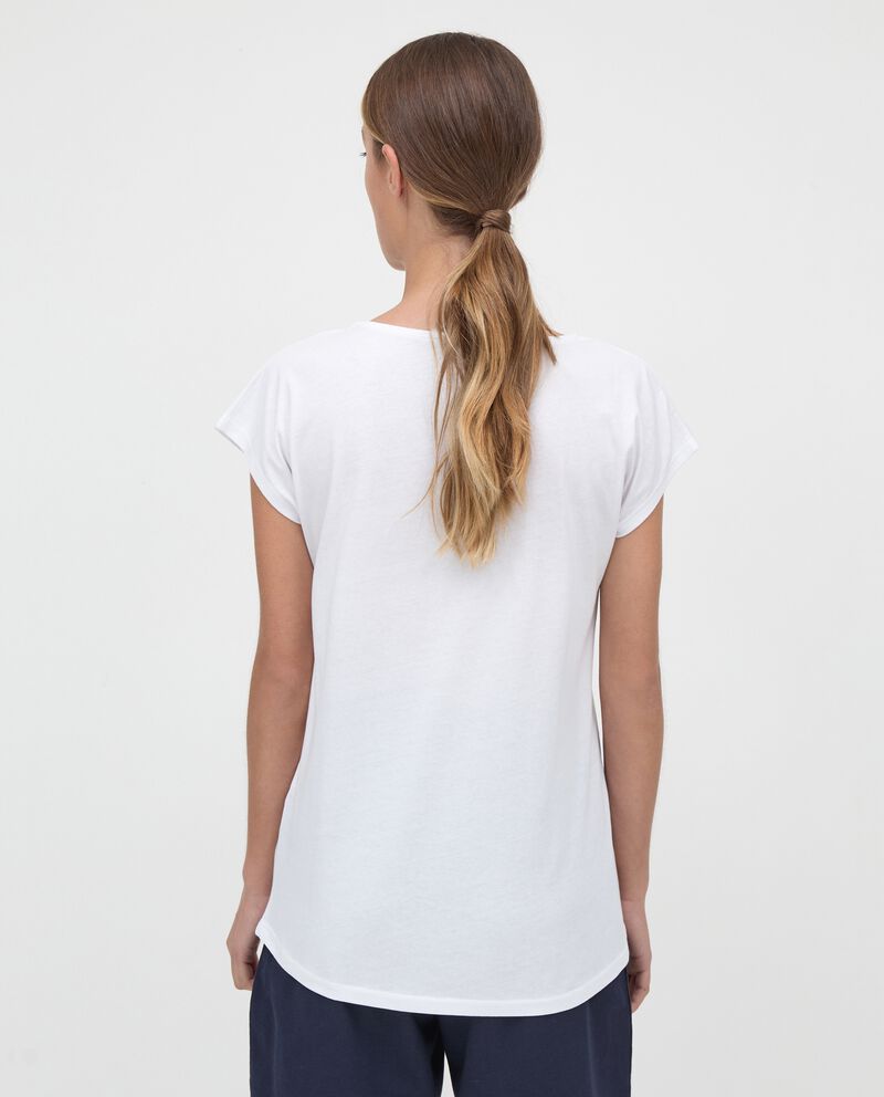 T-shirt fitness con stampa in puro cotone donna single tile 2 