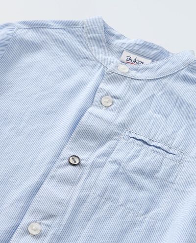 Camicia rigata in puro cotone neonato detail 1